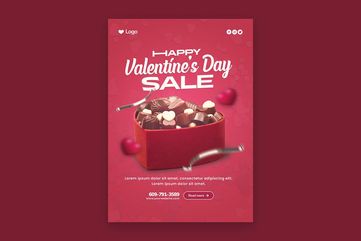 Valentine's Day Beautiful Flyer, a Flyer Template by Saman Osama (Photo 3 of 3)