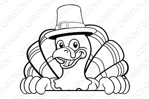 Turkey Thanksgiving Cartoon Bird, an Animal Illustration by Christos Georghiou