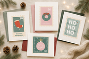 Christmas Stamps Illustrations, a Seasonal Illustration by Anna Studio (Thumbnail 3 of 12)