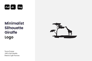 Minimalist Silhouette Giraffe Logo, a Branding & Logo Template by Luxury Logos