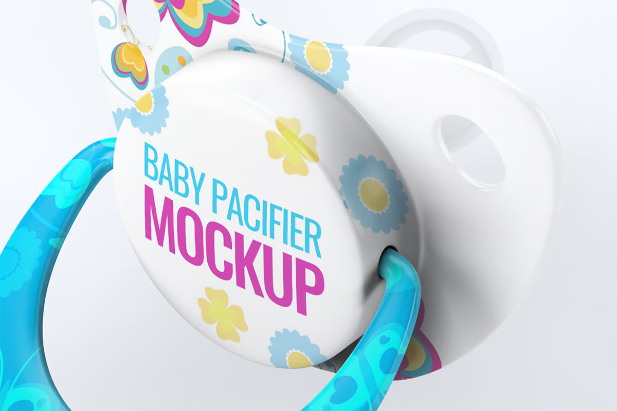 Baby Pacifier Mock-Up, a Product Mockup by DesignRushMarket (Photo 3 of 6)