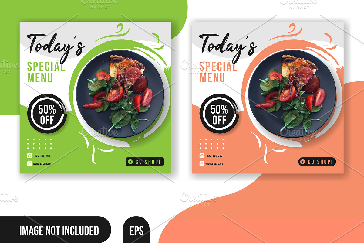 Social Media Design Food, a Social Media Template by Izalsye (Photo 2 of 3)