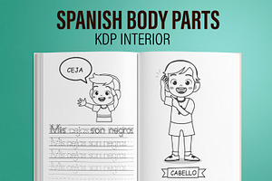 Spanish Body Parts KDP Interior, a Templates & Theme by MatiArtShop