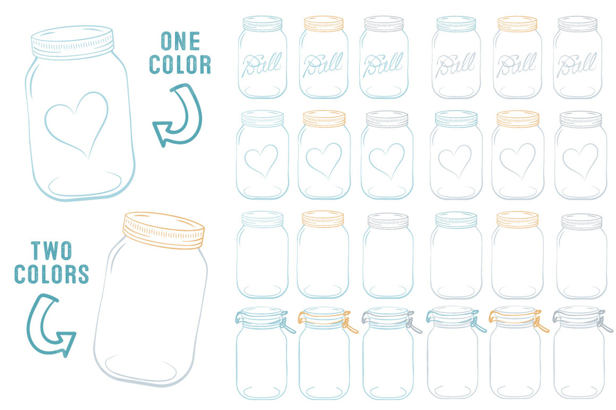 Soft Blue Jar Vectors & Clipart, an Illustration by Amanda Ilkov (Photo 3 of 4)
