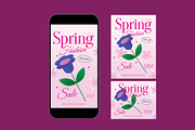 Pink Spring Sale Flyer Set, a Flyer Template by adoestudio (Thumbnail 3 of 3)