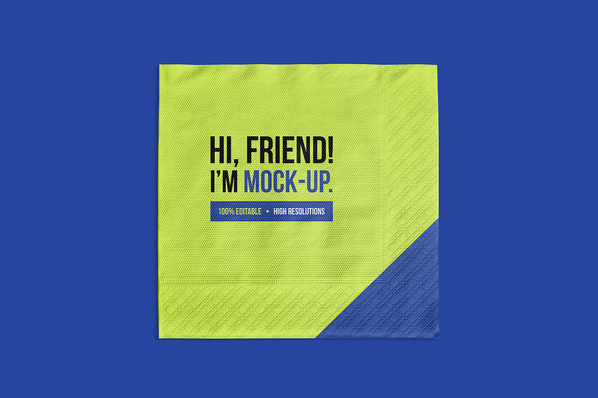 Big Paper Napkin PSD Mockups Vol2, a Product Mockup by Hi, Mock-Up! (Photo 6 of 12)