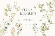 Watercolor Bunny & Wildflowers  set, a Decorative Illustration by Grace Noboa Illustrations (Thumbnail 6 of 11)