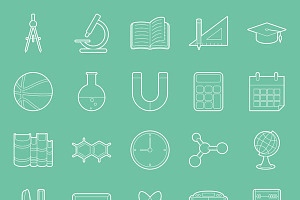 Education icons set