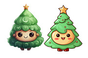 20 Cute Christmas tree clipart, a Graphic by HillTract (Thumbnail 4 of 4)