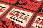 Retro Black Friday Flyer, a Flyer Template by Tokosatsu (Thumbnail 3 of 4)