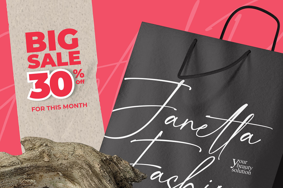 Grasted Rosta, a Script Font by ErgibiStudio (Photo 6 of 11)