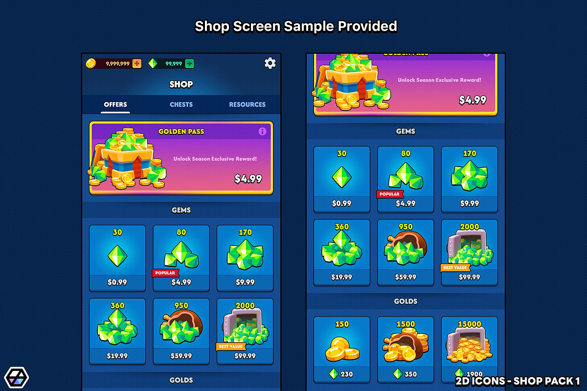 2D Icons - Shop Pack 1, an Object Graphic by LAYERLAB (Photo 7 of 7)