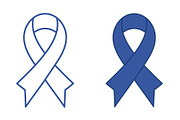 Blue awareness ribbon illustration, an Object Graphic by sceptical cactus (Thumbnail 3 of 3)