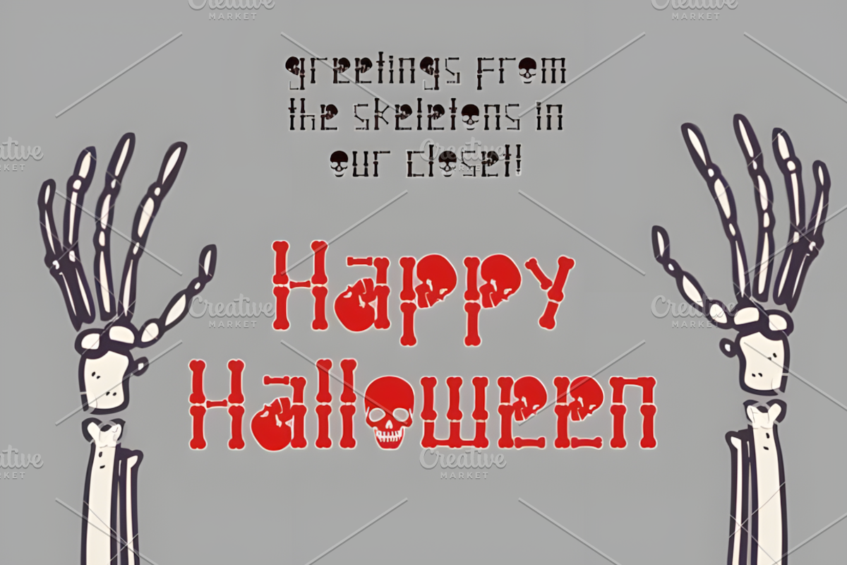 Ghost Skeleton Font, a Handwritten Font by Design Station (Photo 5 of 7)