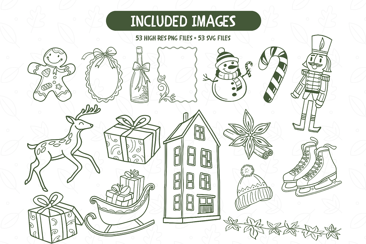 Christmas Doodle Clipart Bundle, an Illustration by TatiMockup (Photo 3 of 6)