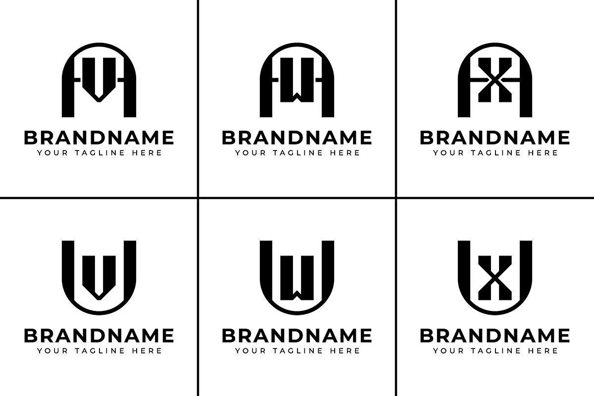 Letters AV AW AX UV UW UX Logo, a Branding & Logo Template by Pray Art Design Studio