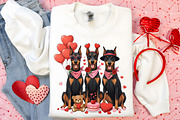 Valentine dog shirt, Doberman Shirt, an Illustration by Canvas Craft (Thumbnail 4 of 6)