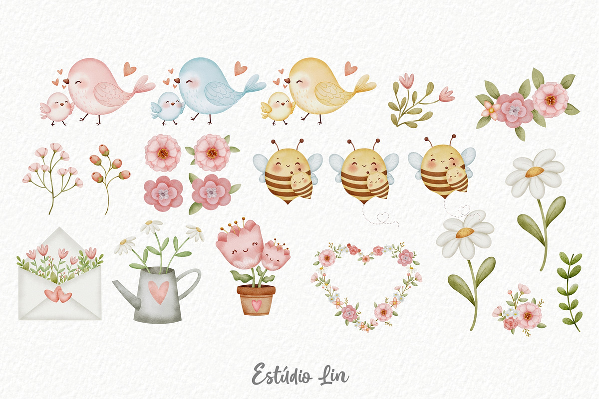 Dear Mother watercolor, a Seasonal Illustration by Estúdio Lin (Photo 3 of 10)