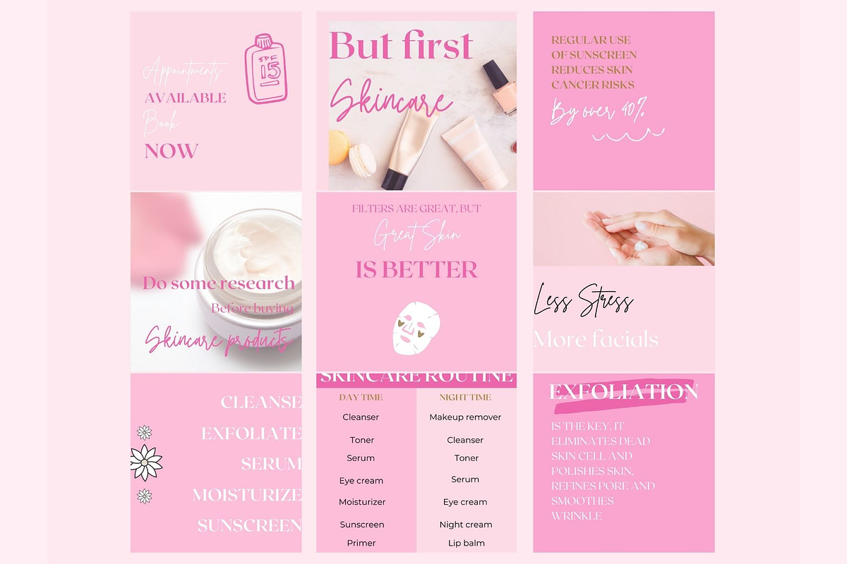 Beauty Instagram Templates Canva, a Social Media Template by Deepa Template Studio (Photo 10 of 19)