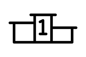 Podium icon, an Outline Icon by Sumberpangan