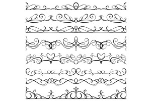 Swirl seamless borders. Repeating, an Illustration by YummyBuum