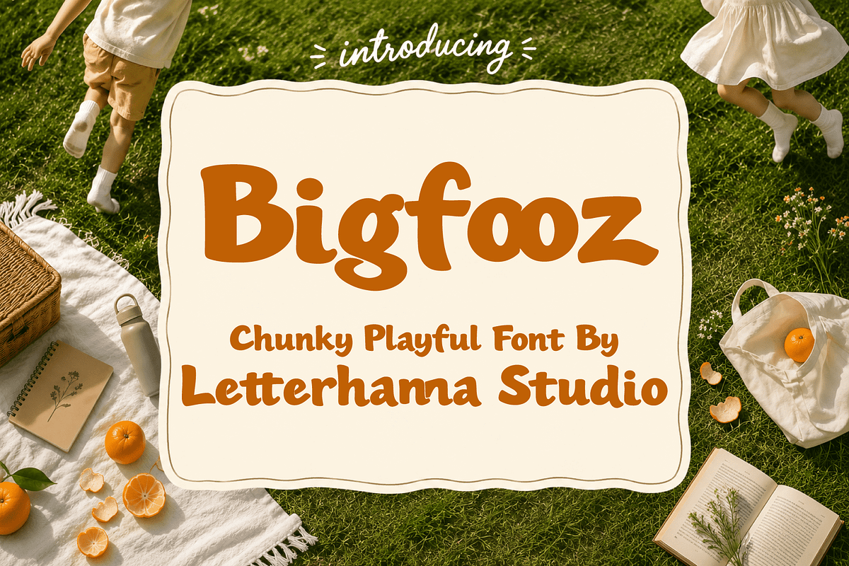 Bigfooz Font The Playful Chunky Font, a Sans Serif Font by Letterhanna Studio (Photo 1 of 9)