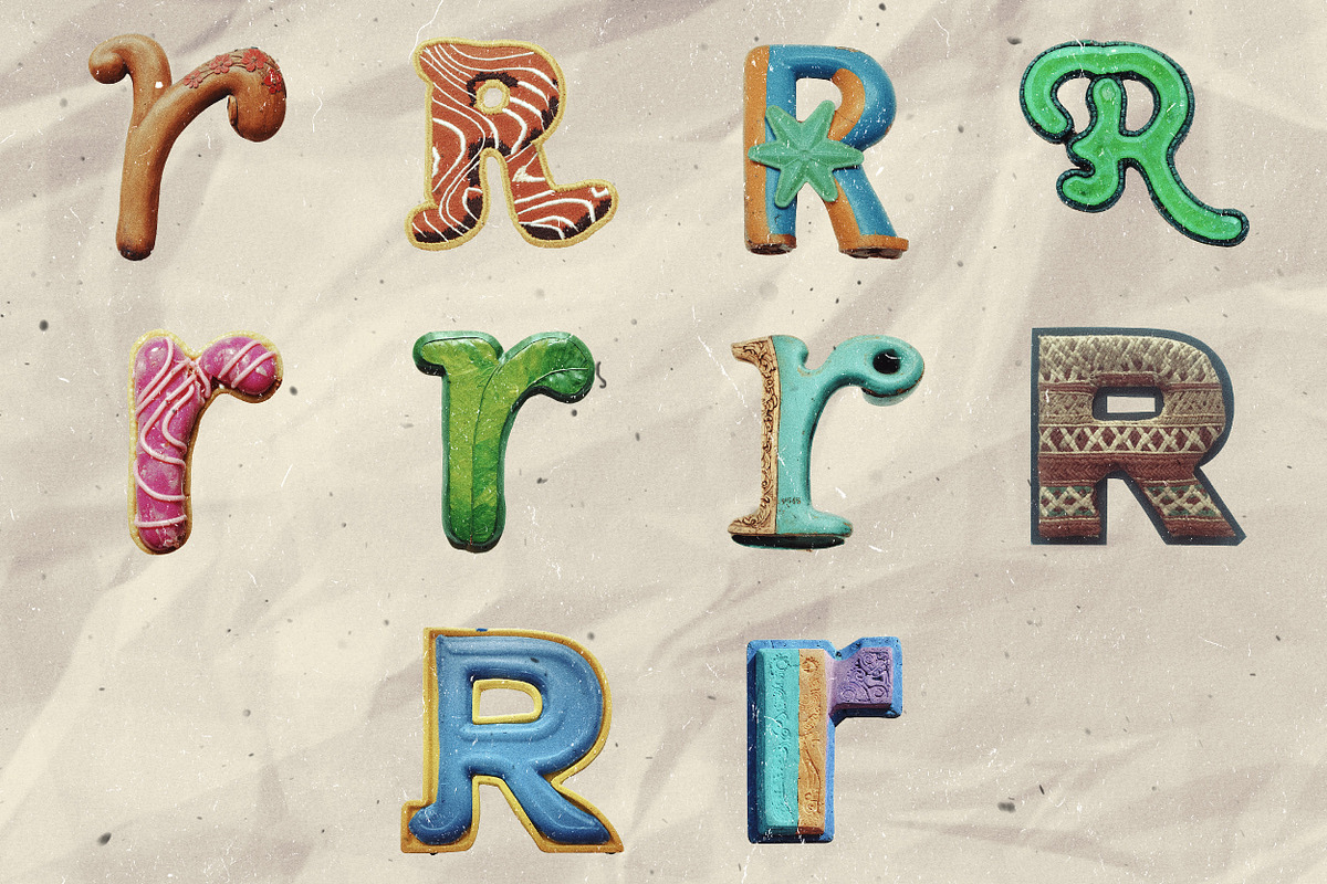 260 Stylized Alphabets (for collage), an Object Graphic by Megan Aili Designs (Photo 19 of 28)