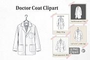 Doctor Coat Clipart, a Graphic by Artnoy (Thumbnail 1 of 5)
