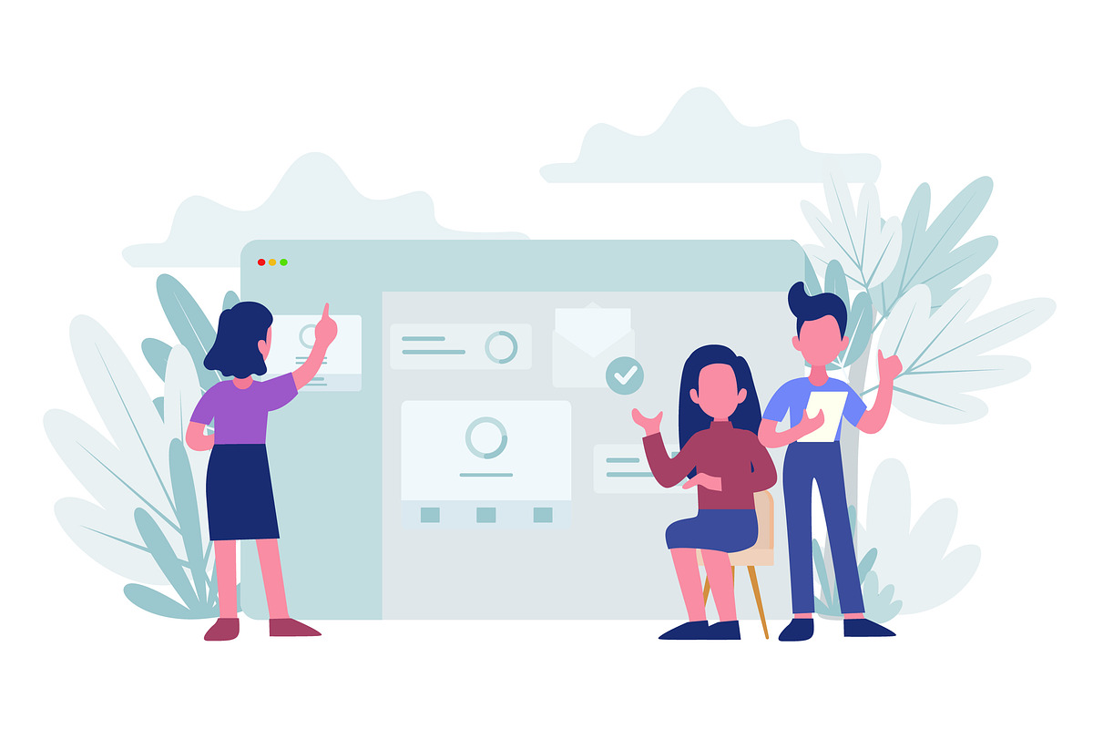 Modern Creative Flat Illustration UI, a Technology Illustration by Fitra Noor
