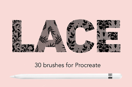 Lace pattern procreate brushes