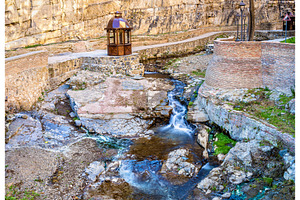 Waterfall in botanical gardens of tbilisi containing forest, stream, and, a Nature Photo by Leonid Andronov