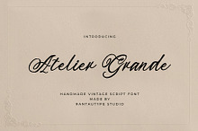 Atelier Grande Vintage Script Font