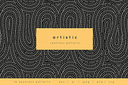 Artistic Seamless Patterns Set, a Pattern Graphic by Curly_Pat (Thumbnail 1 of 6)