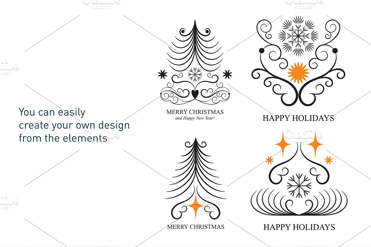 Christmas Ornaments Set, a Decorative Illustration by lenlis (Photo 9 of 13)