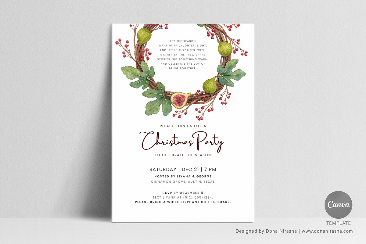 Christmas Party Canva Invitation