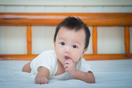 Portrait of cute baby girl featuring cute, girl, and newborn, a Person Photo by Casanowe-studio