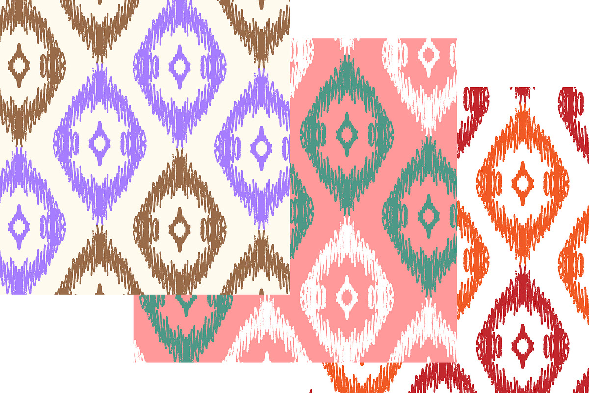 Ikat Diamond Seamless Vector Pattern, a Pattern Graphic by NayaChu (Photo 5 of 7)