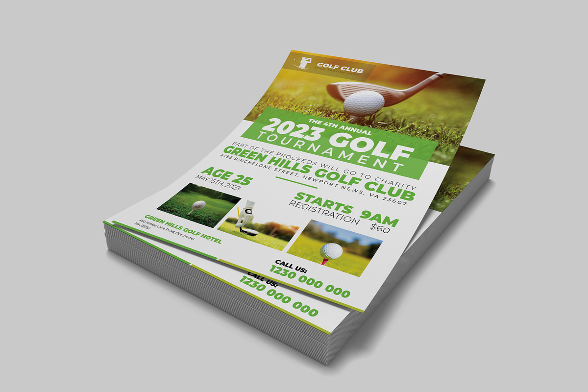 Golf Tournament Flyer Template, a Flyer Template by Designscozy (Photo 3 of 5)