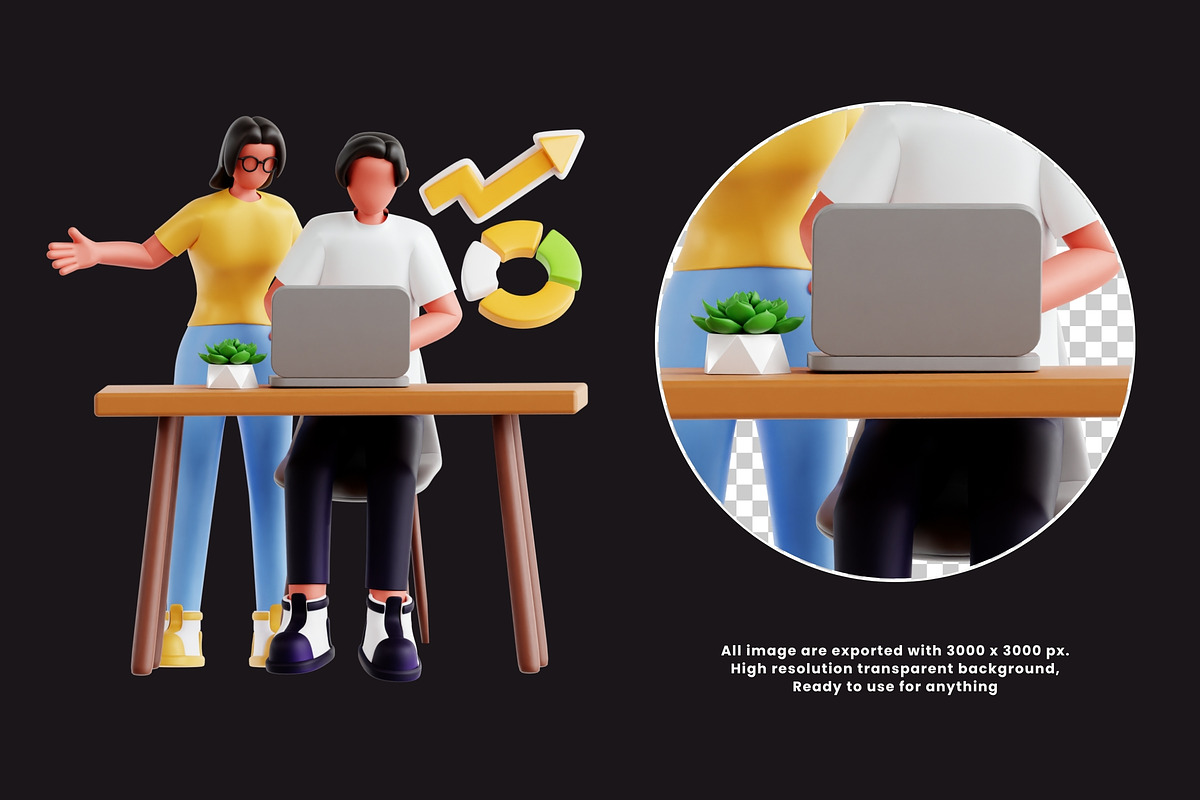 Business Disscussion 3D Illustration, an Icon by Glyphminds Studios (Photo 4 of 6)
