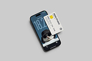 iPhone and Credit Card Mockup, an iPhone Mockup by AnasStudio (Thumbnail 8 of 13)