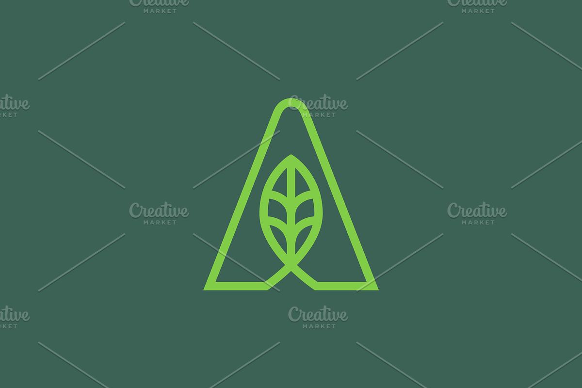 letter a with leaf boho concept logo, a Branding & Logo Template by devastd