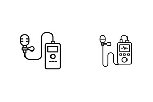 Microphone and audio recorder setup, an Object Illustration by ZinetroN