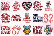 Valentine Six Seven 67 Bundle Png, a Seasonal Illustration by RobertsArt (Thumbnail 2 of 3)