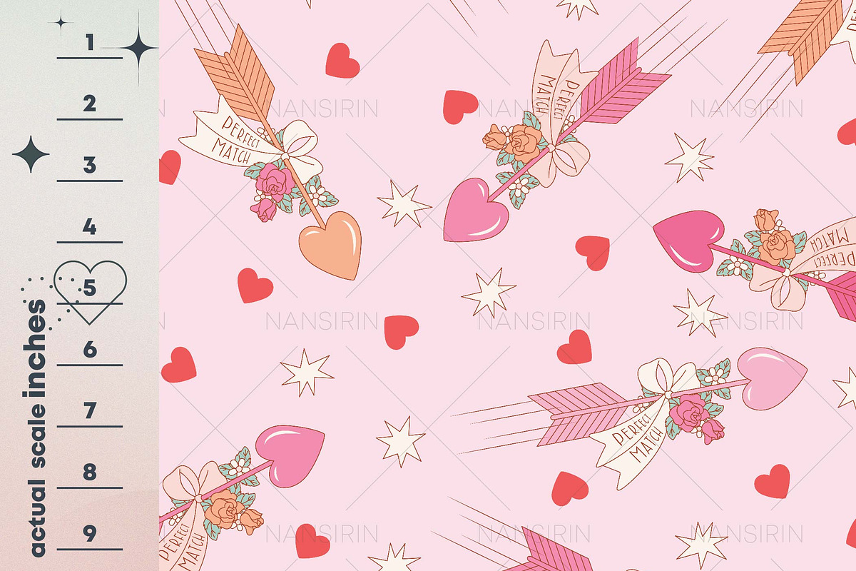 Love Bomb Seamless Pattern Set, a Pattern Graphic by Nansirins Studio (Photo 6 of 9)