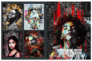 Urban Wall Photo Collage Creator, an Action Add-On by MRI STUDIO