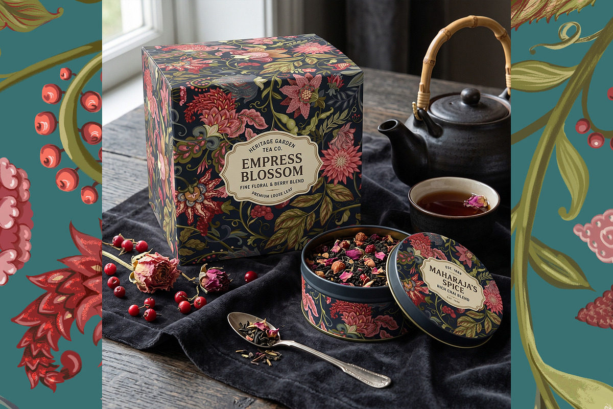 Bramble Jacobean Floral Pattern, a Pattern Graphic by Sonulkaster (Photo 11 of 13)