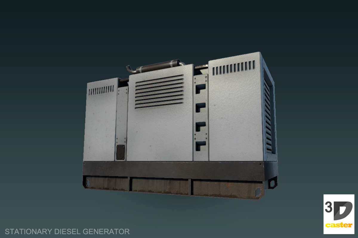 Stationary diesel generator, a Cars & Vehicle 3D Model by 3DCaster (Photo 4 of 6)