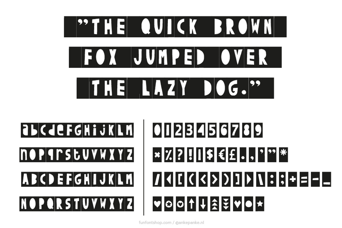 Drop Out handmade Font preview 2