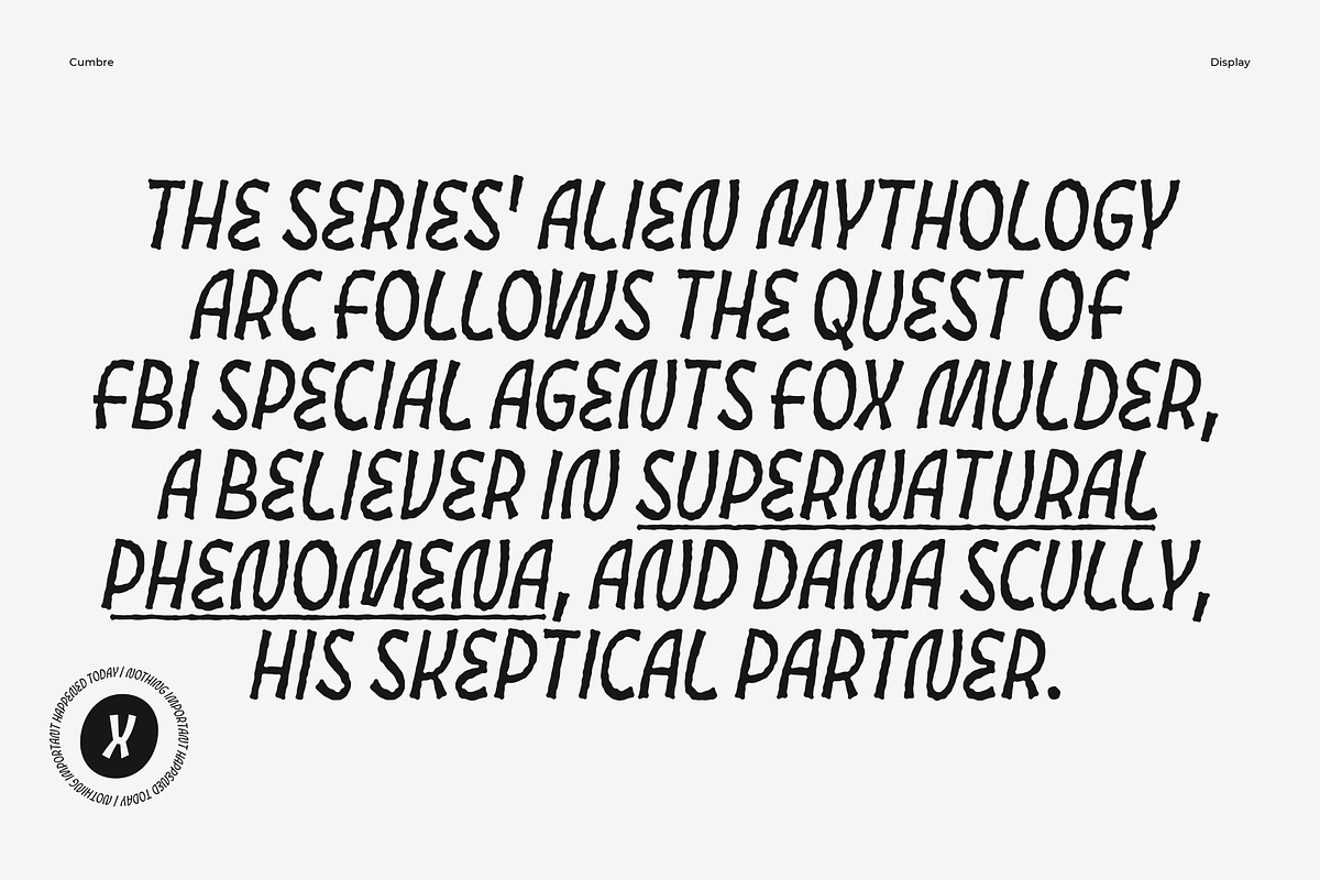 Cumbre | Slanted Wavy Display Font, a Sans Serif Font by Antipixel Type Studio (Photo 8 of 16)
