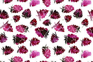 Very Berry Watercolor Patterns